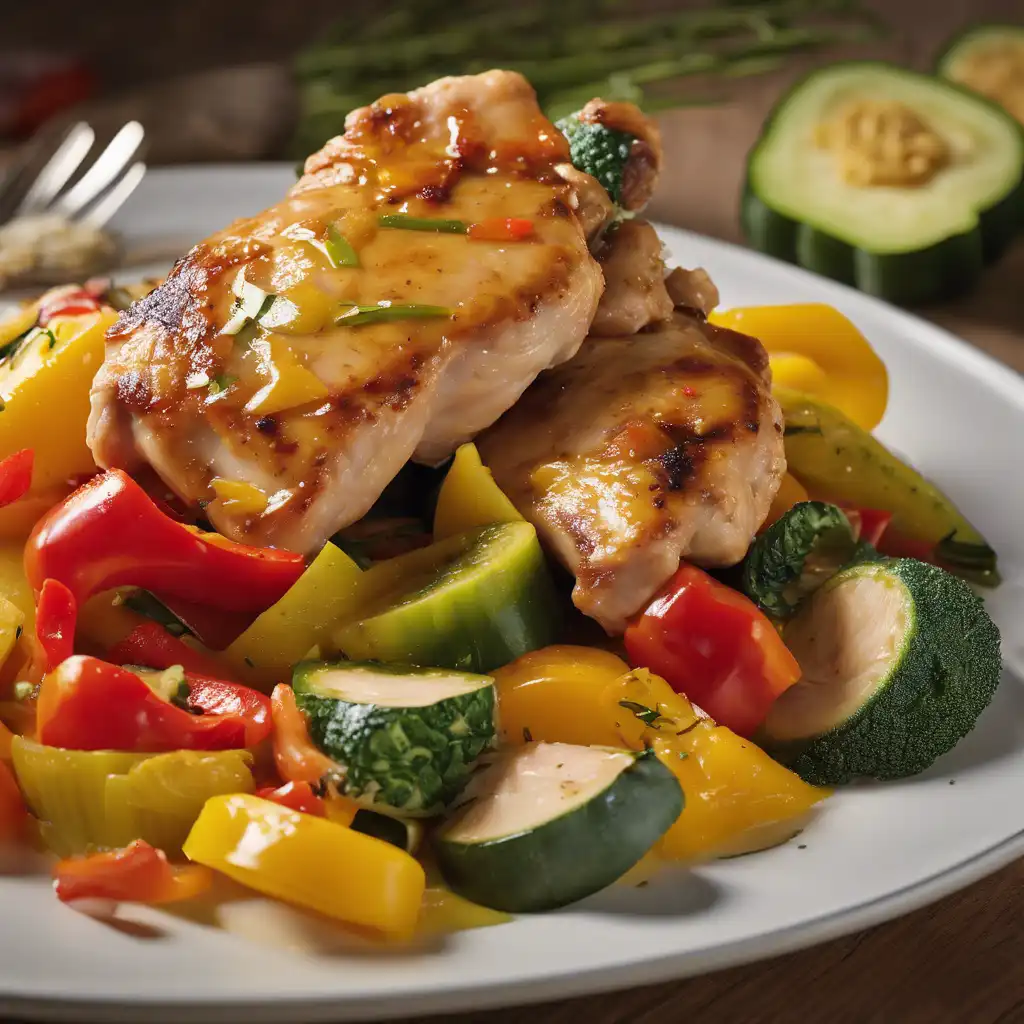 Chicken Thigh with Vegetables in Vinaigrette