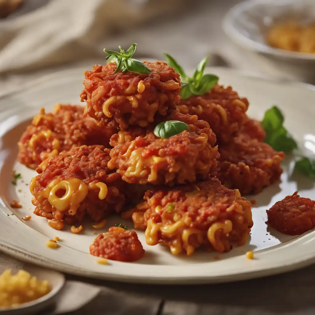 Tomato and Macaroni Almond Fritters