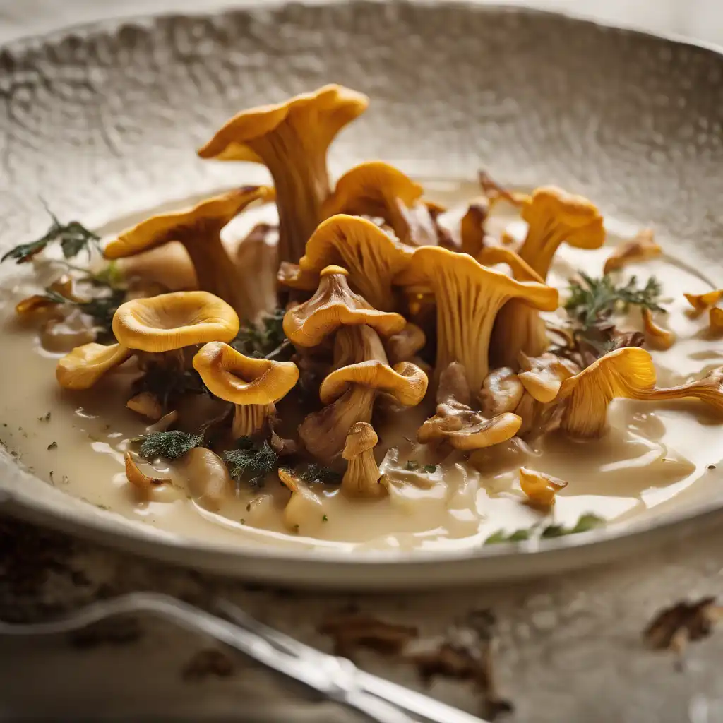 Chanterelle Mushroom in Champagne