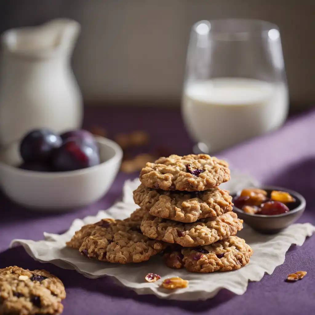 Oatmeal and Dried Plum Cookies