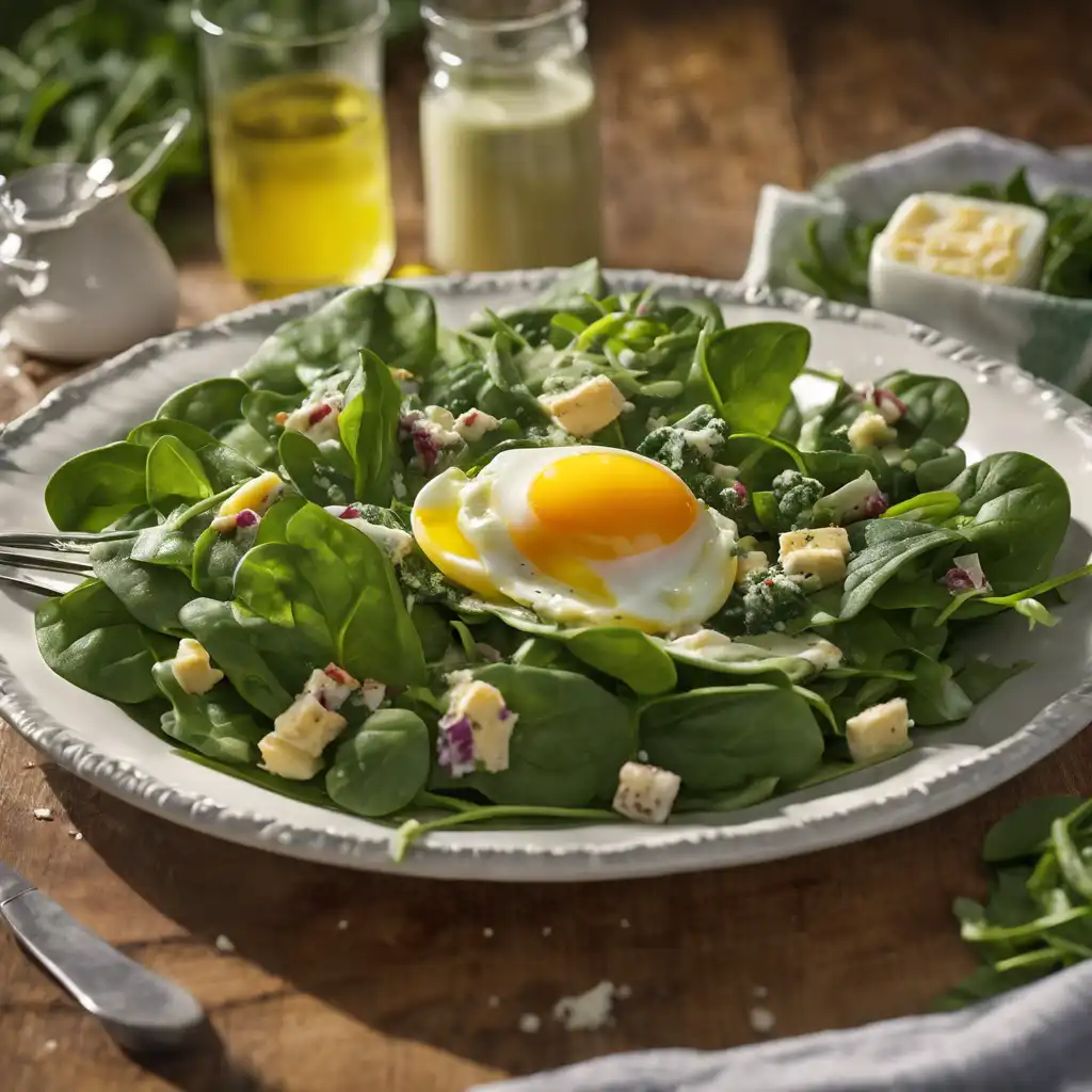 Spinach Salad with Egg Dressing