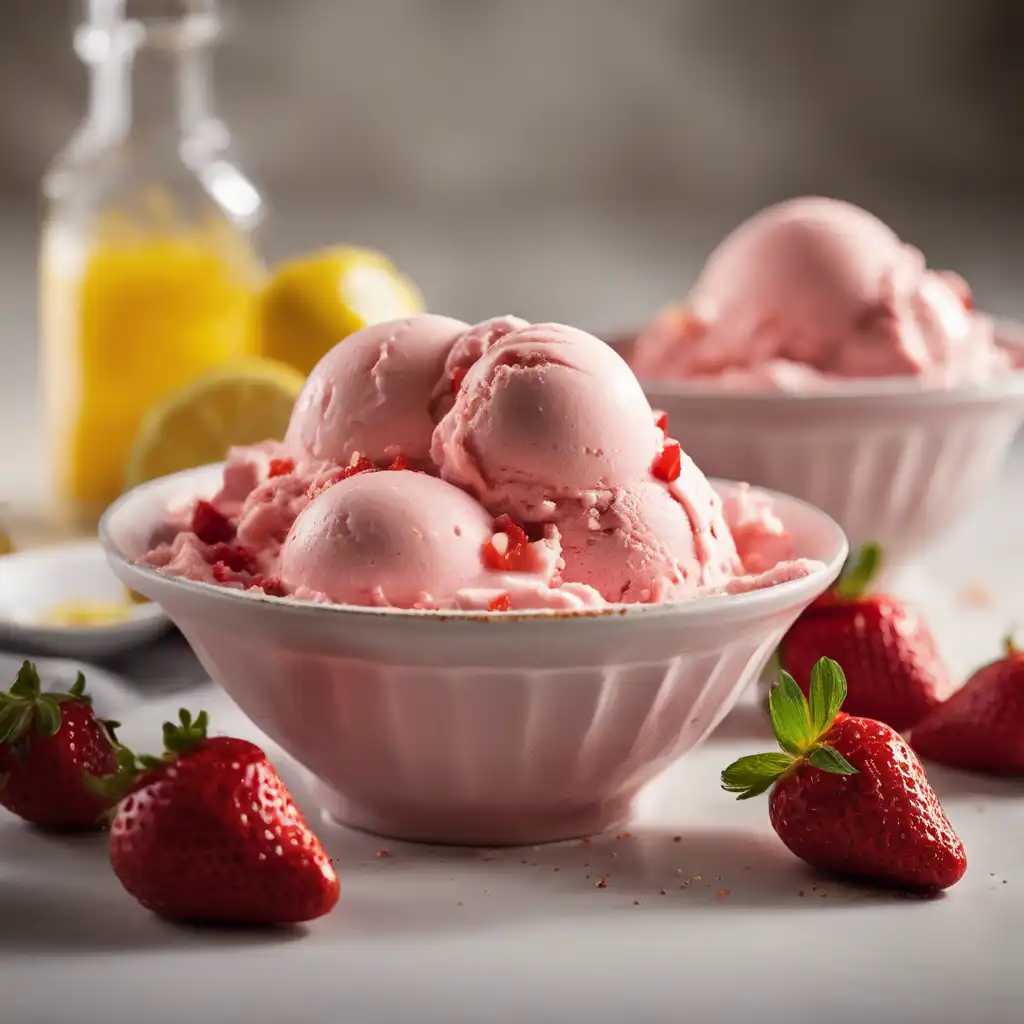 Strawberry Ice Cream with Cayenne Pepper