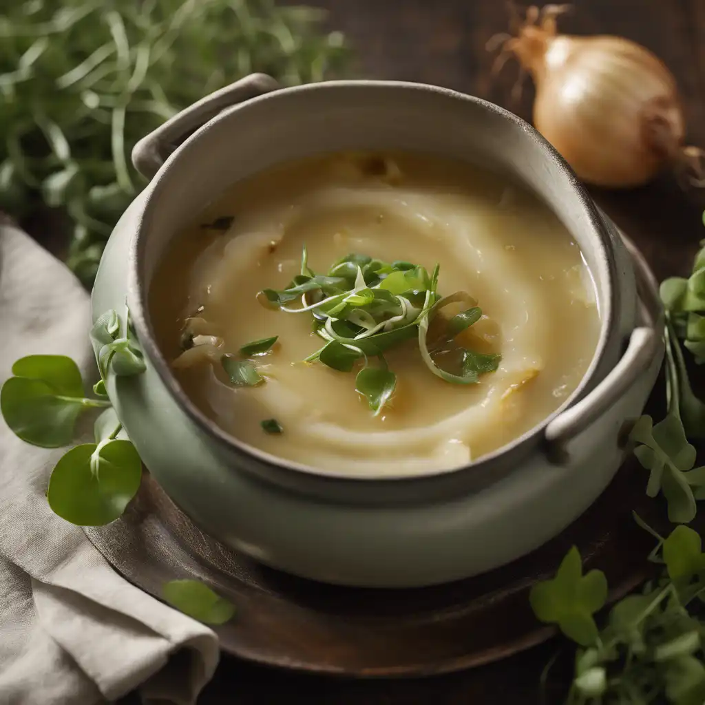 Onion Soup with Purslane