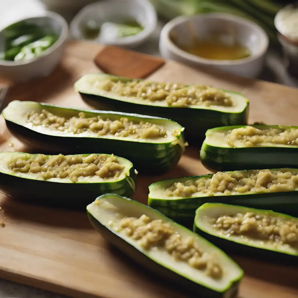 Stuffed Zucchini with Soy Sauce