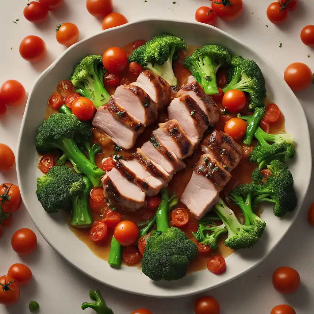 Pork with Broccoli and Tomatoes