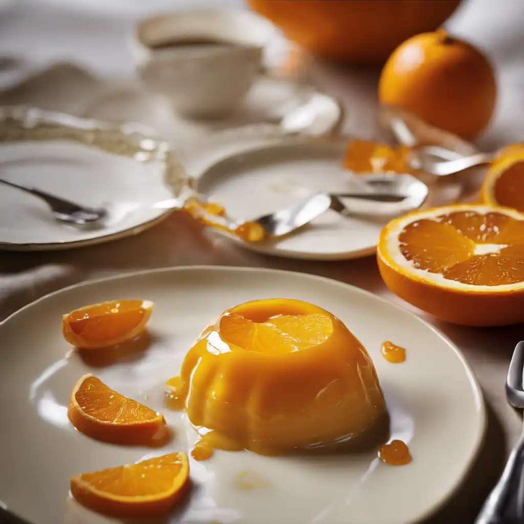 Orange Pudding with Glaze