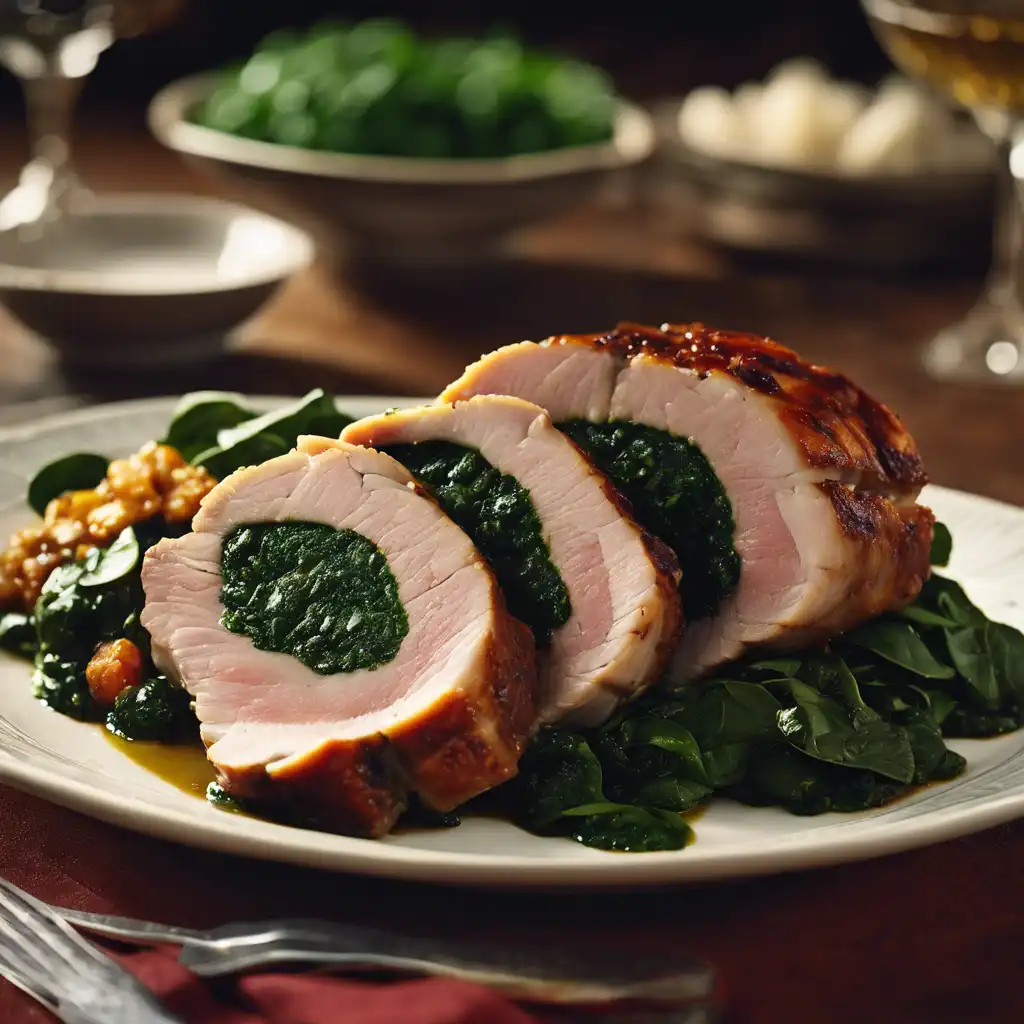 Stuffed Pork Loin with Spinach