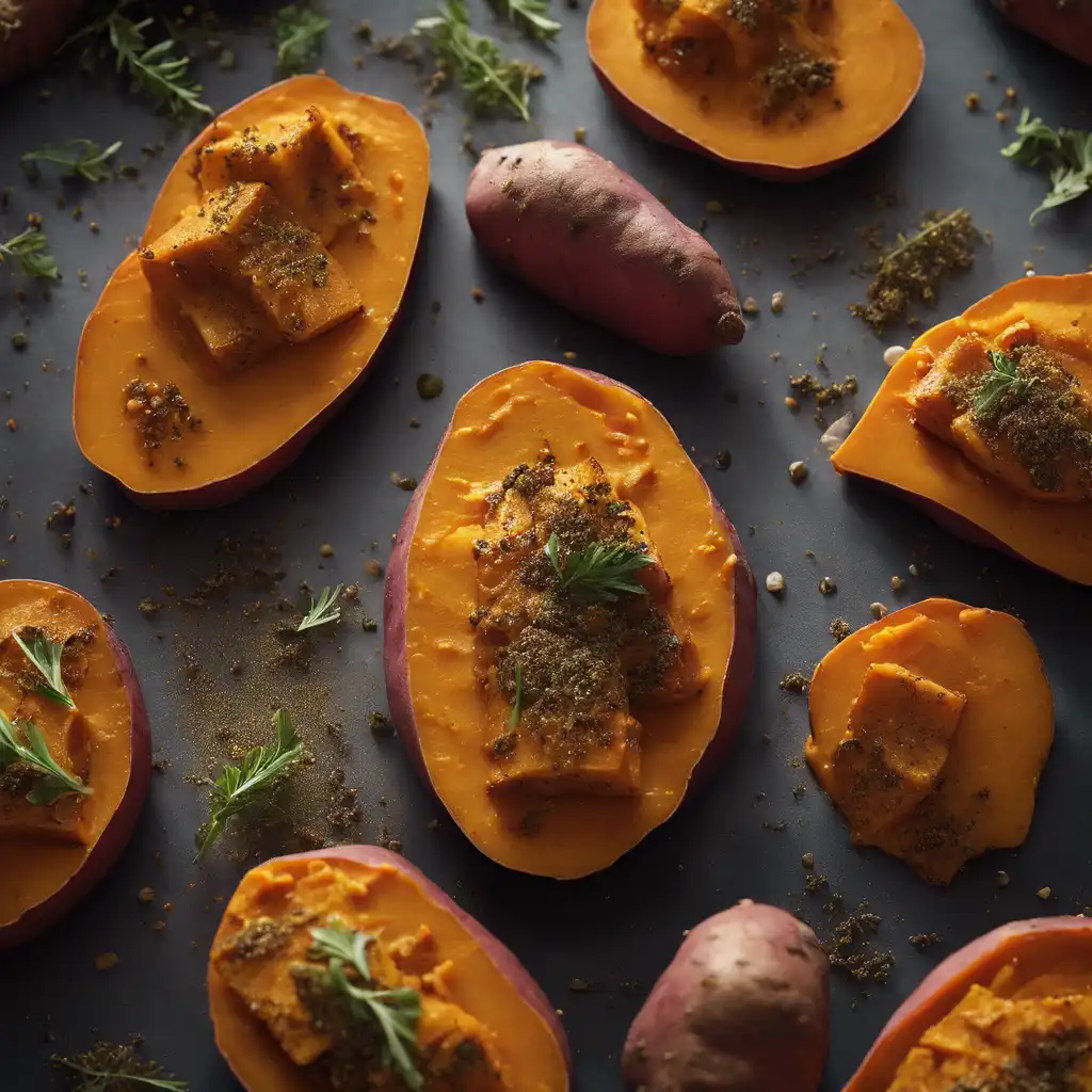 Sweet Potato with Mustard Sauce