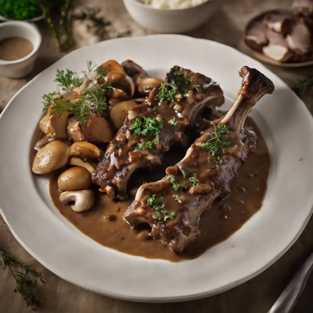 Pork Ribs with Mushroom Gravy