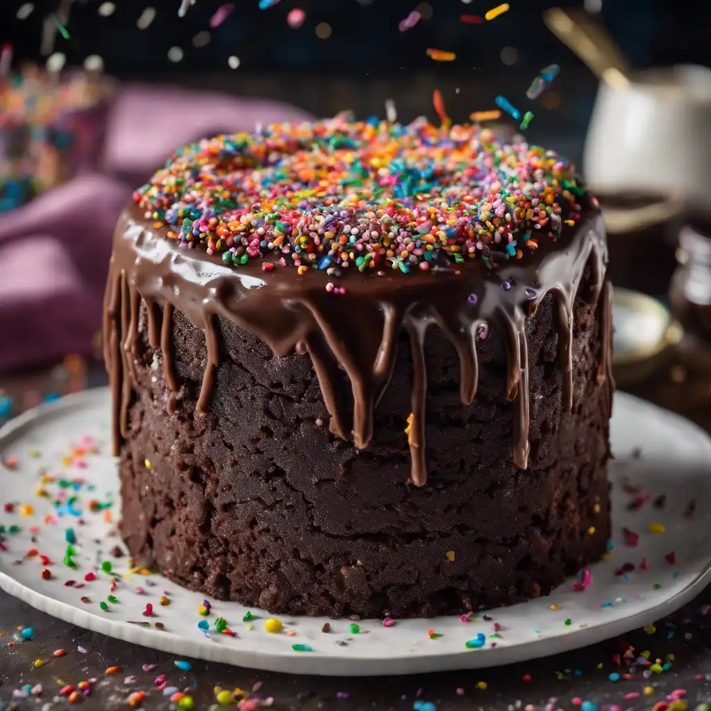 Chocolate Cake with Sprinkles