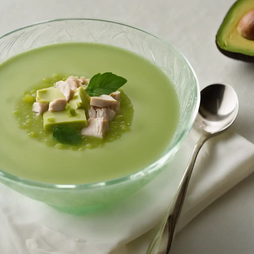 Avocado and Chicken Gelatin Soup