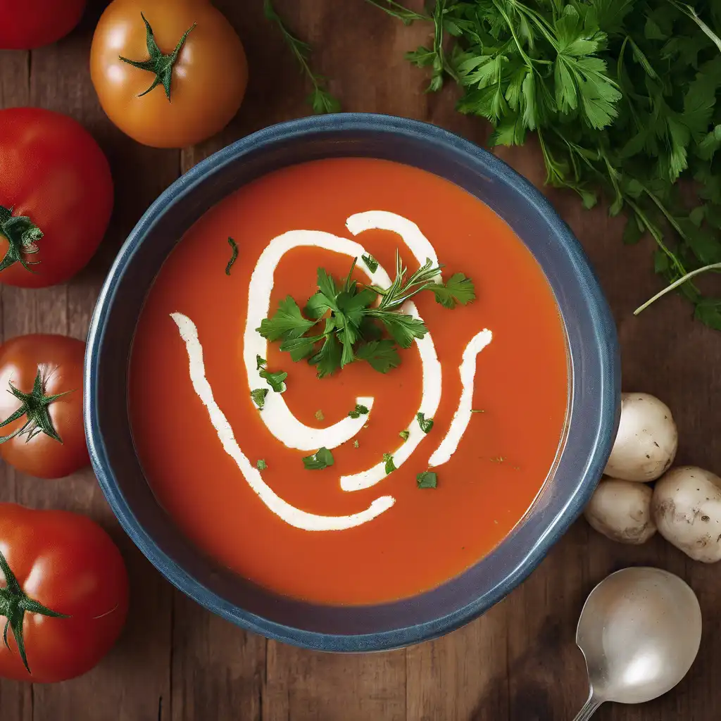 Foto de Sopa de tomate e batata