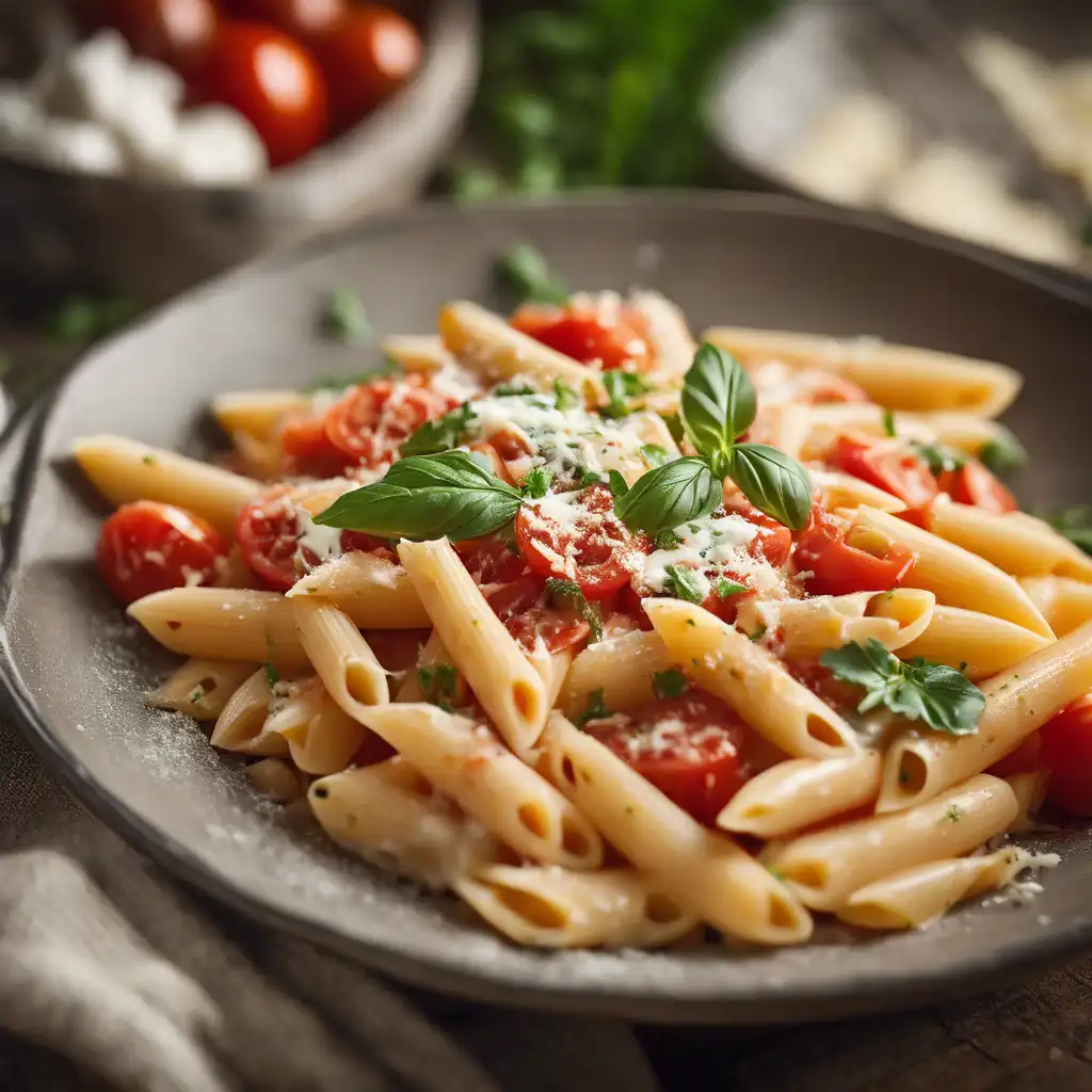 Cool Penne with Tomato and Cheese