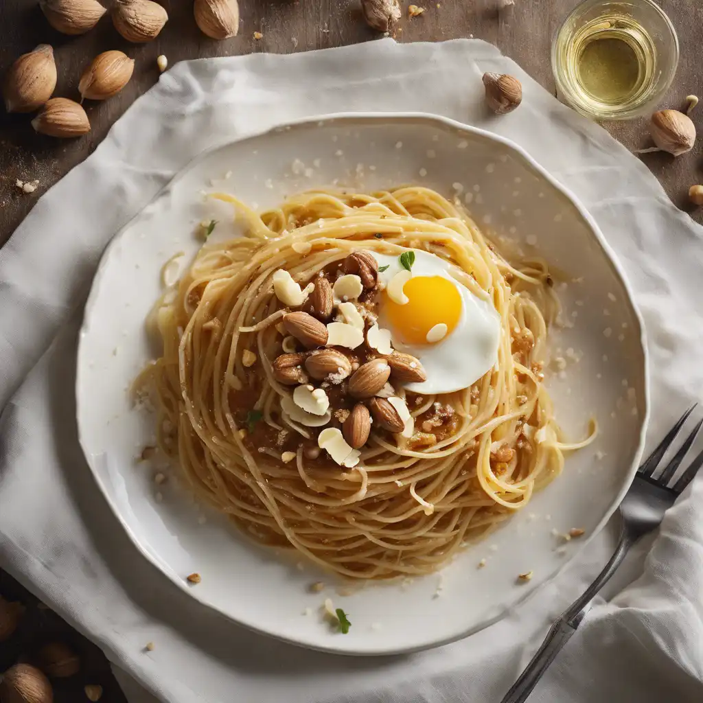 Spaghetti with Nuts and Egg