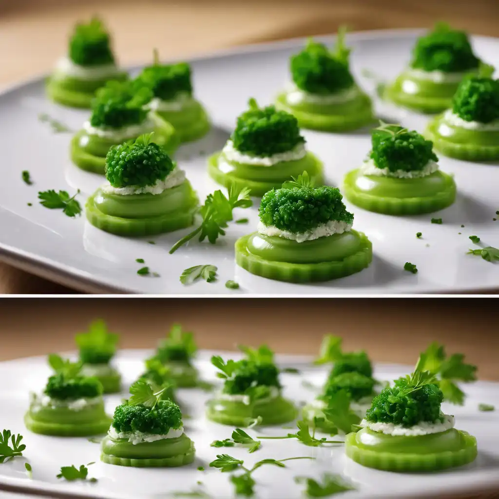 Vibrant Green Canapé with Parsley Filling