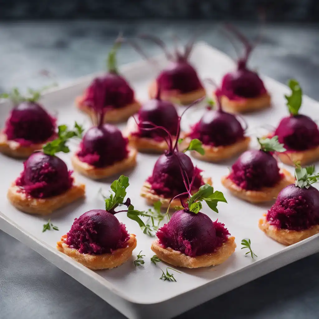 Vibrant Beetroot Canapés with Beetroot Filling