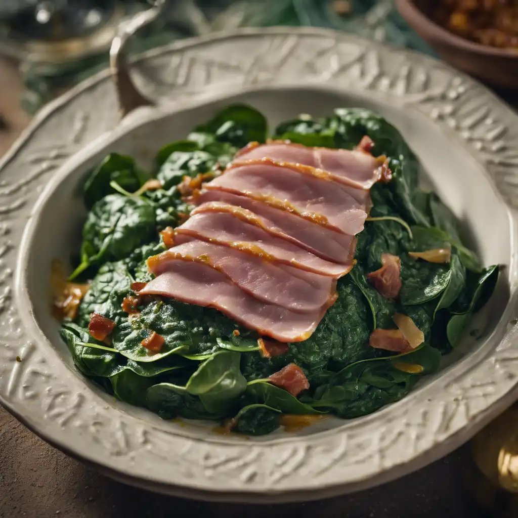 Spinach with Presunto to Bake