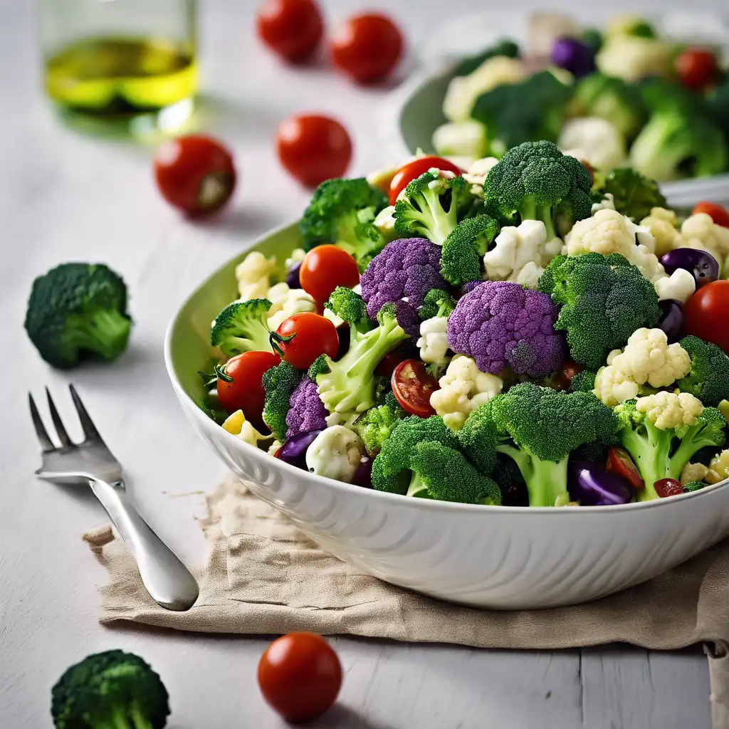 Broccoli and Cauliflower Salad