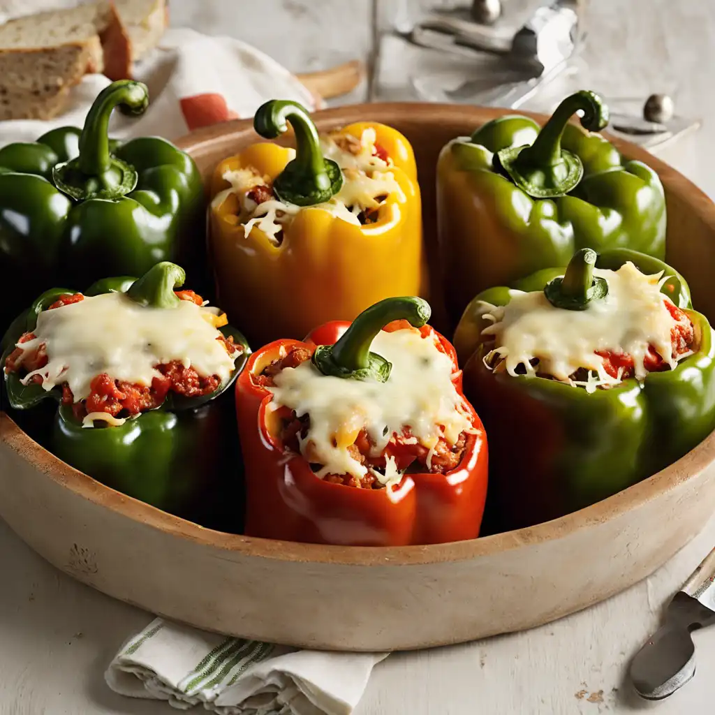 Italian-Style Stuffed Peppers with Four Cheeses