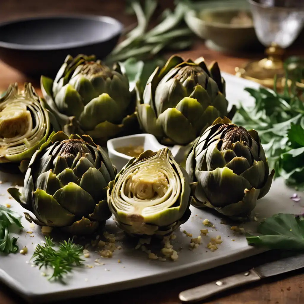 Stuffed Artichokes with Onion and Garlic