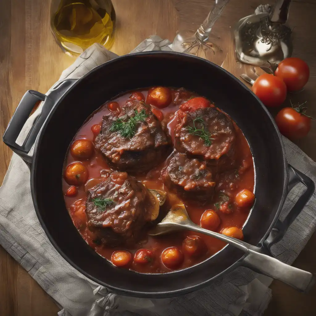 Braised Ossobuco with Tomato and Wine Sauce