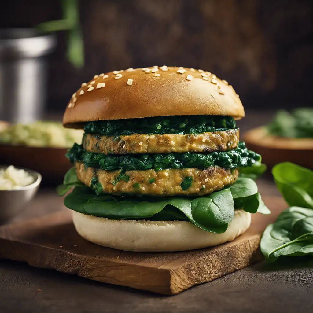 Tofu Hamburger with Spinach