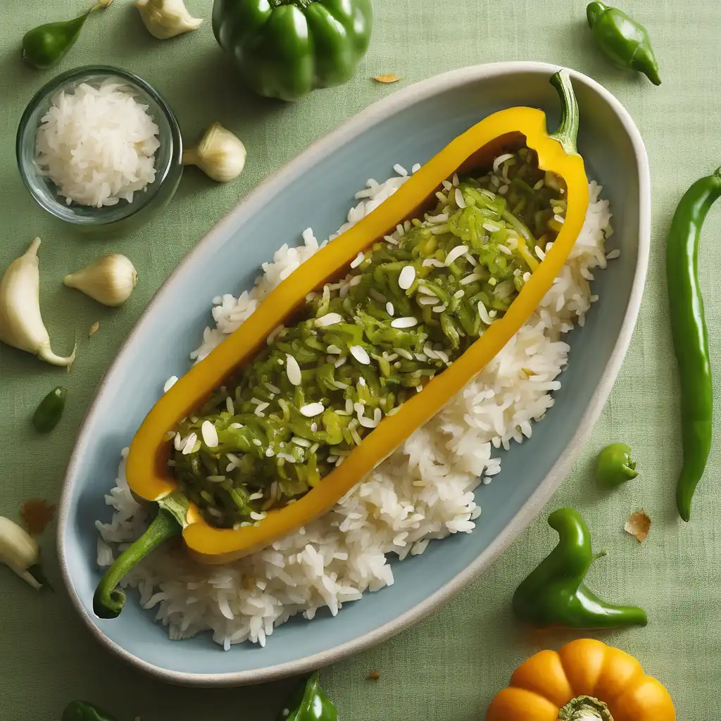 Green Pepper with Squash and Rice