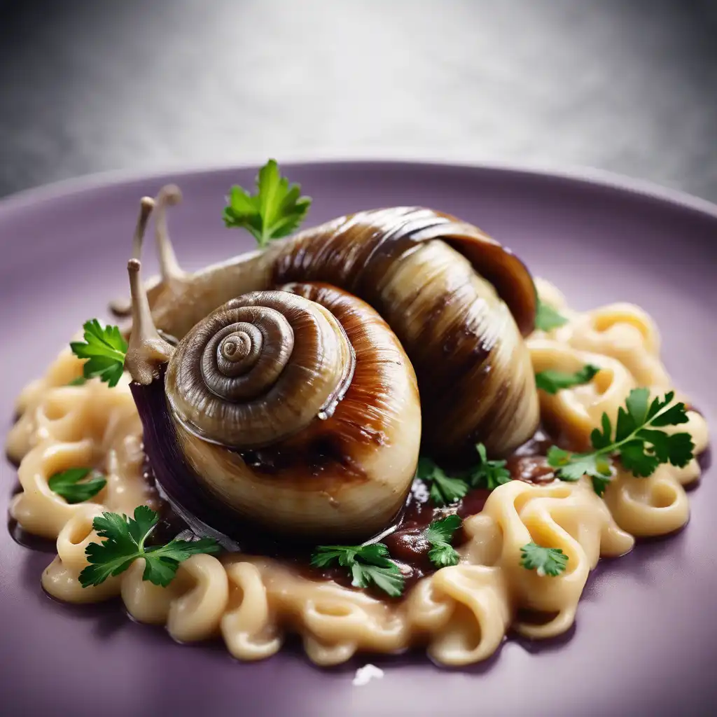 Snail with Eggplant Sauce