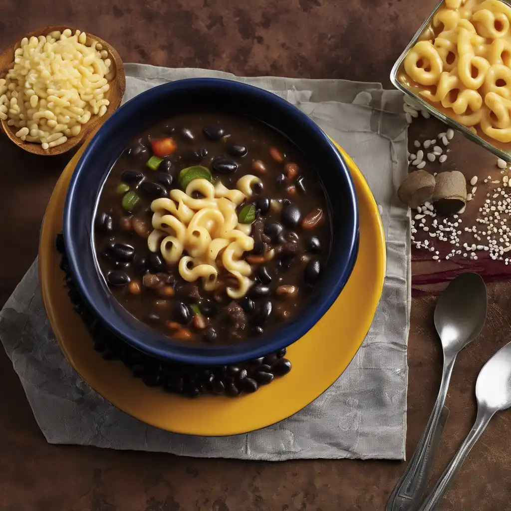 Black Bean Soup with Macaroni