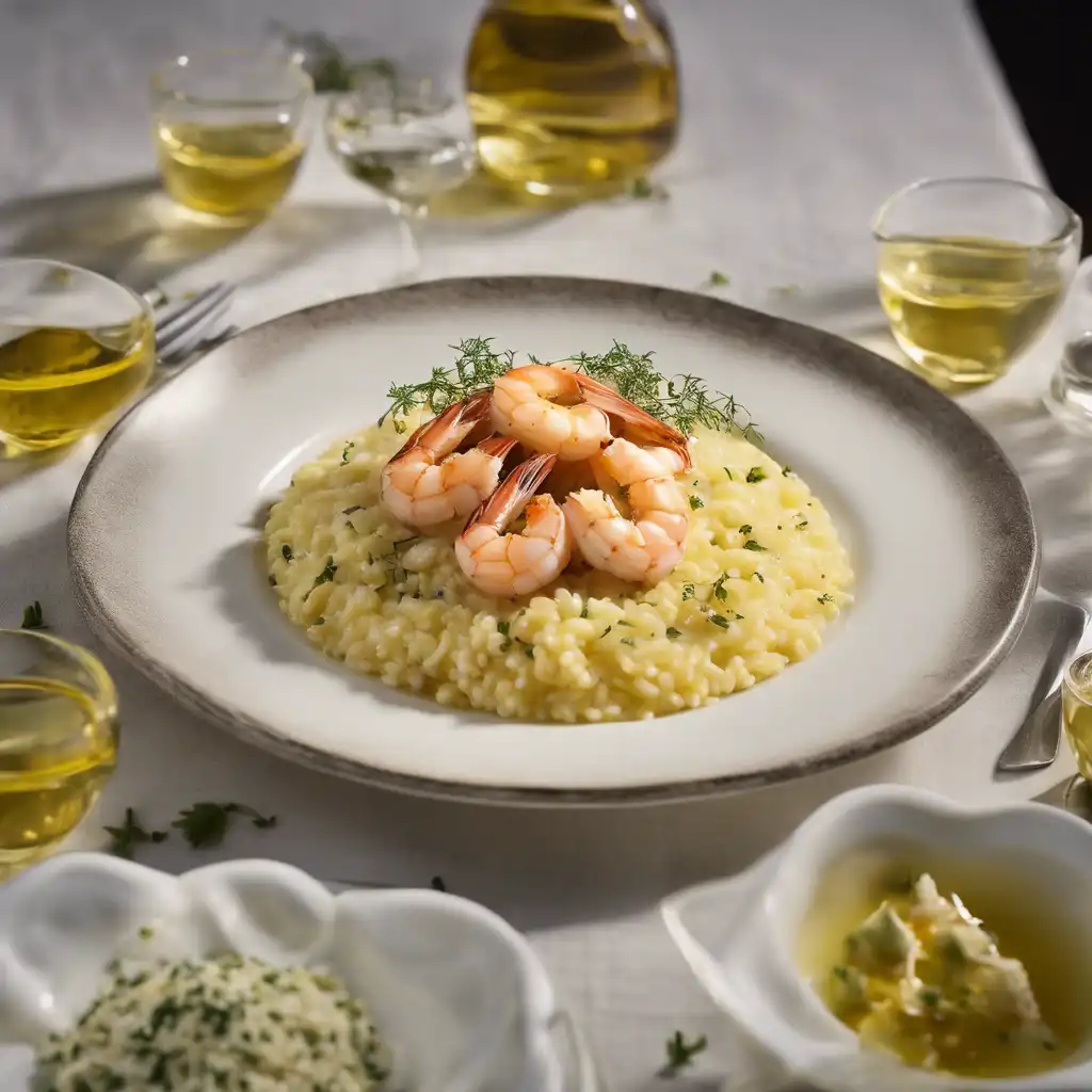 Scampi Oreganato with Risotto