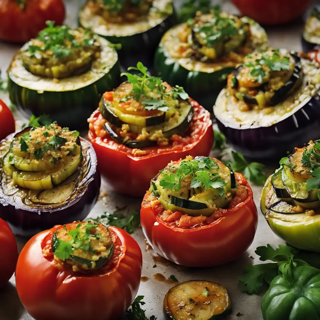 Stuffed Tomatoes with Zucchini and Eggplant