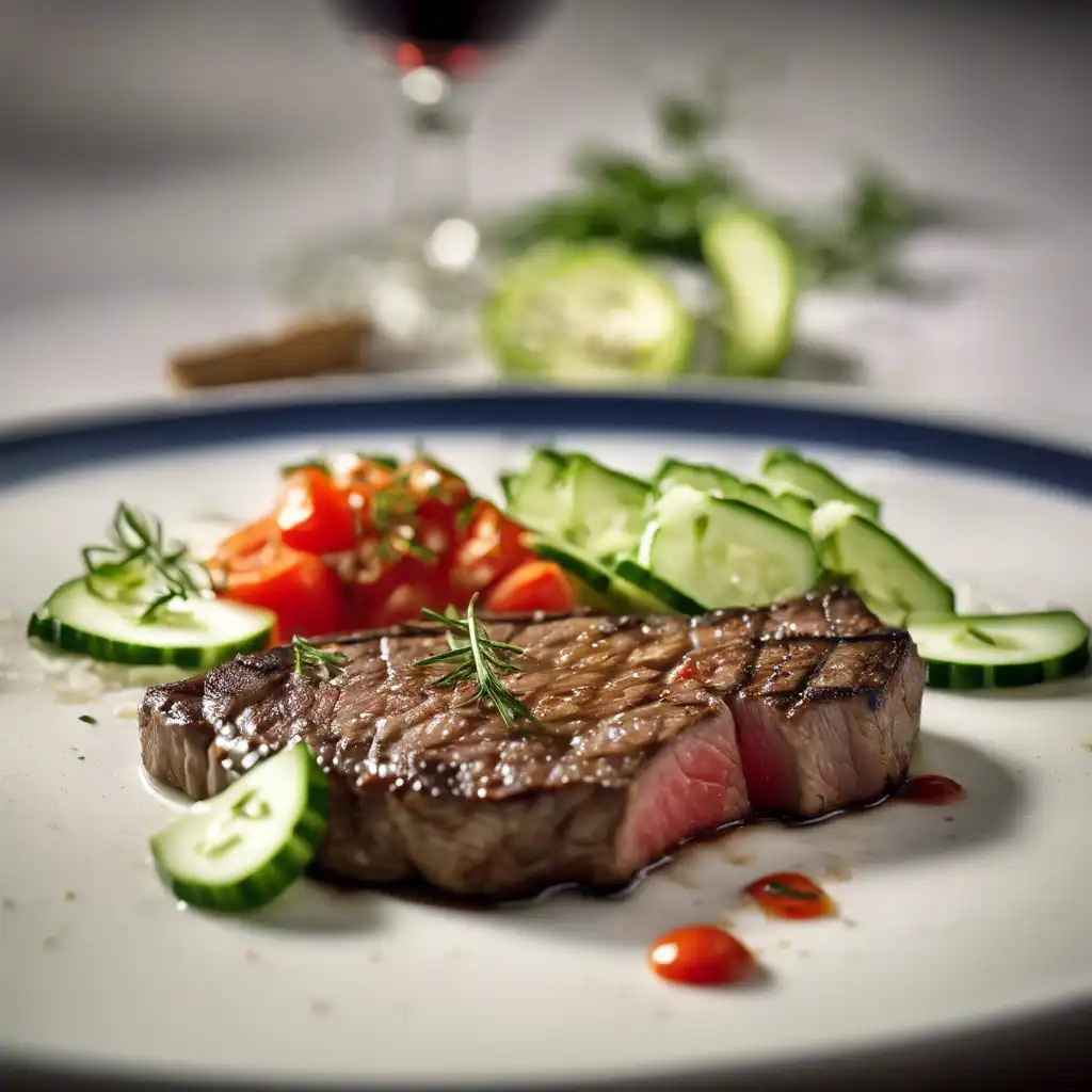 Badejo Steak with Tomato and Cucumber