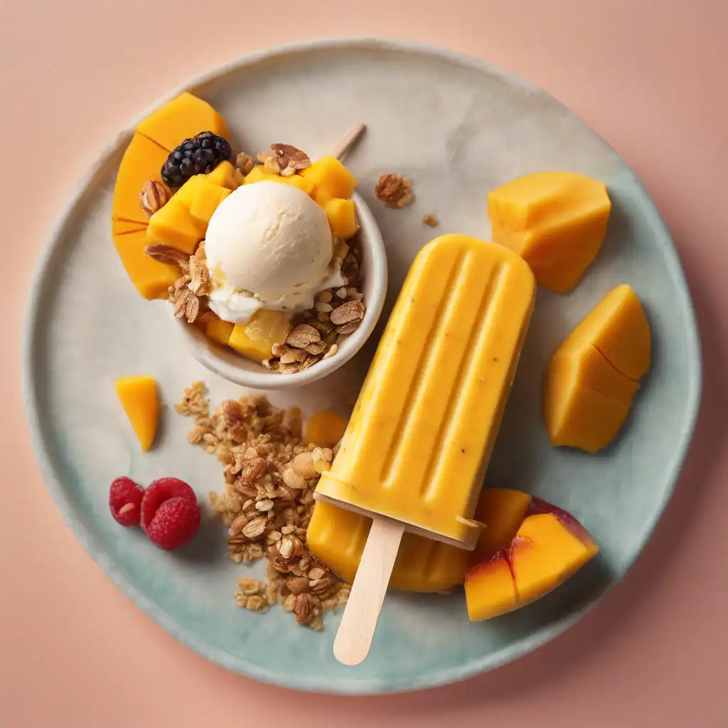 Mango and Granola Popsicle