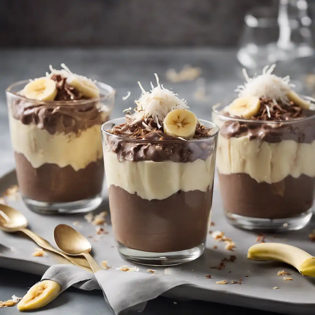 Chocolate Banana Pudding with Coconut