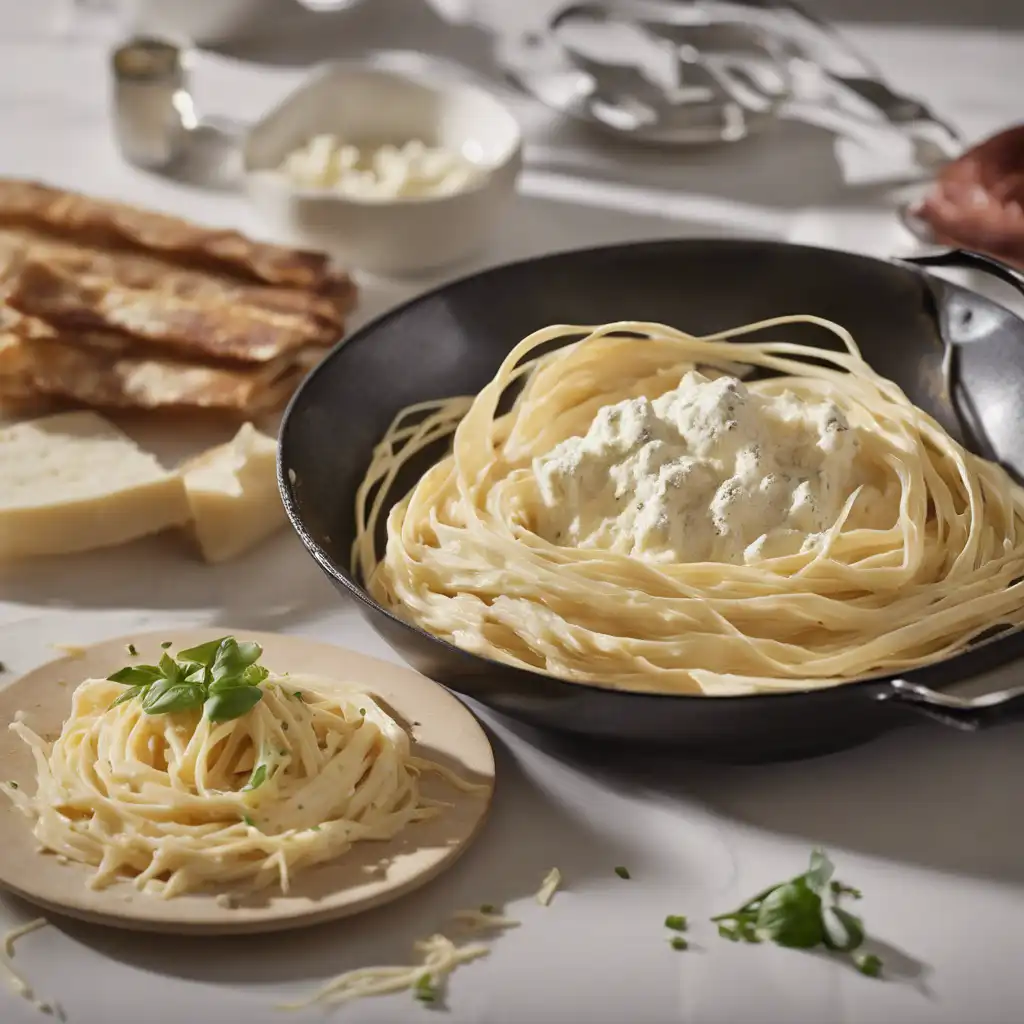 Tortilla with Ricotta and Linguine