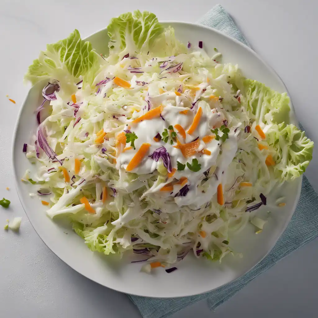 Cabbage Salad with Mayonnaise and Yogurt