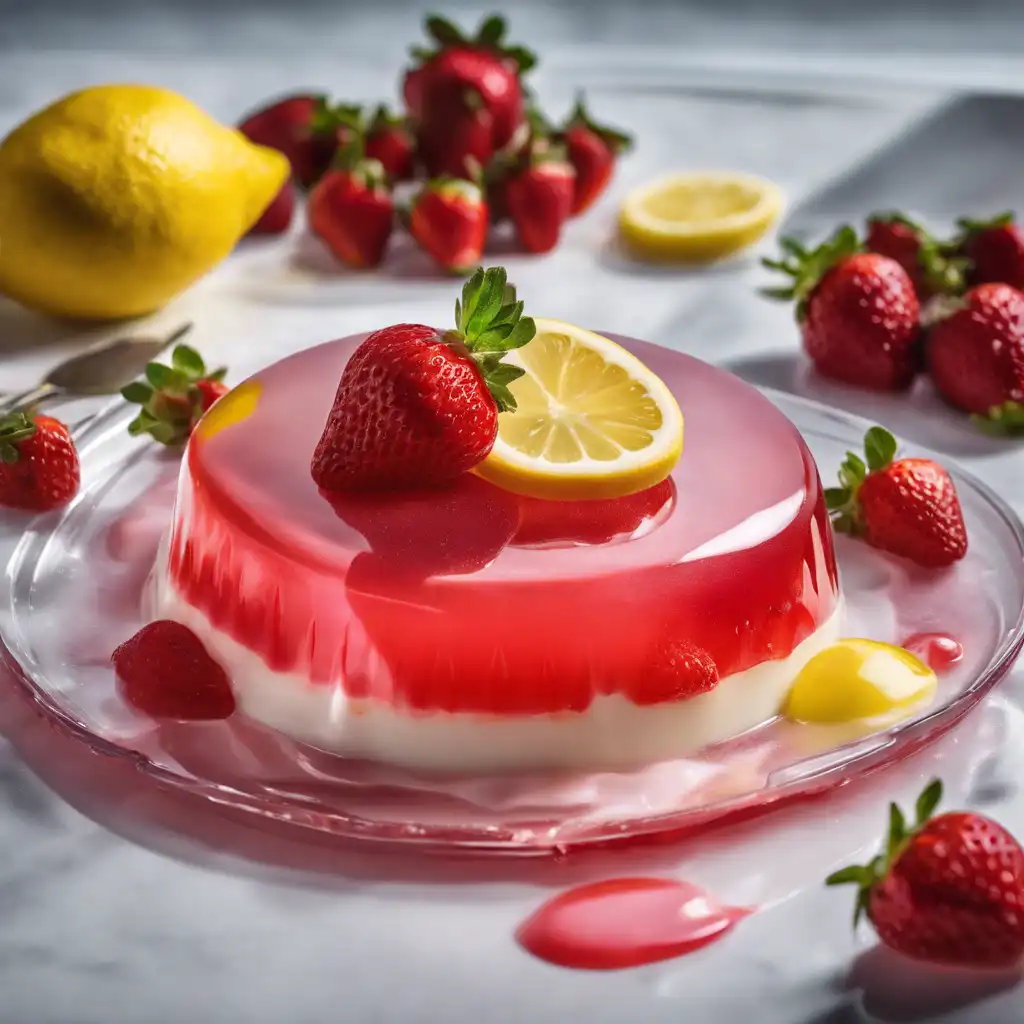 Strawberry with Lemon Gelatin