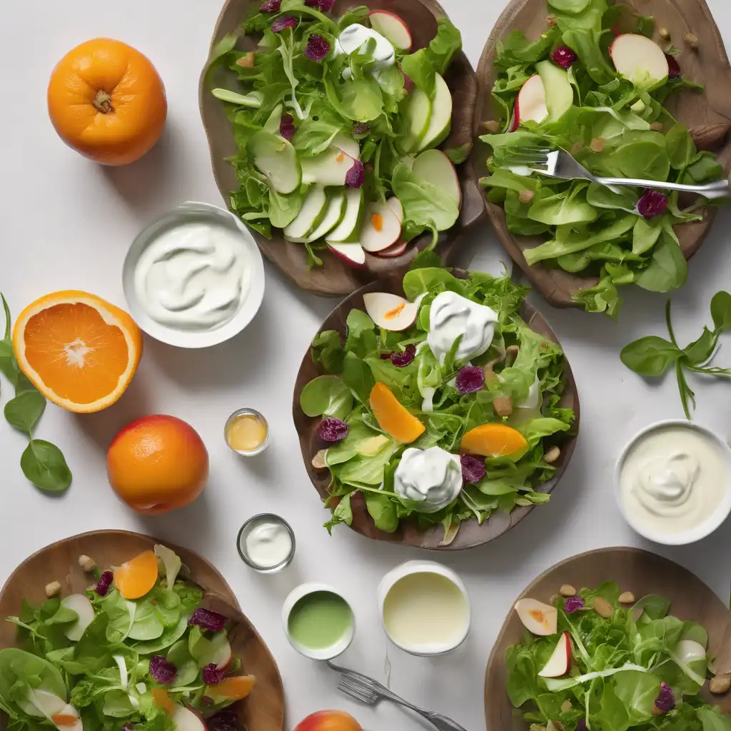 Green Salad with Yogurt Dressing