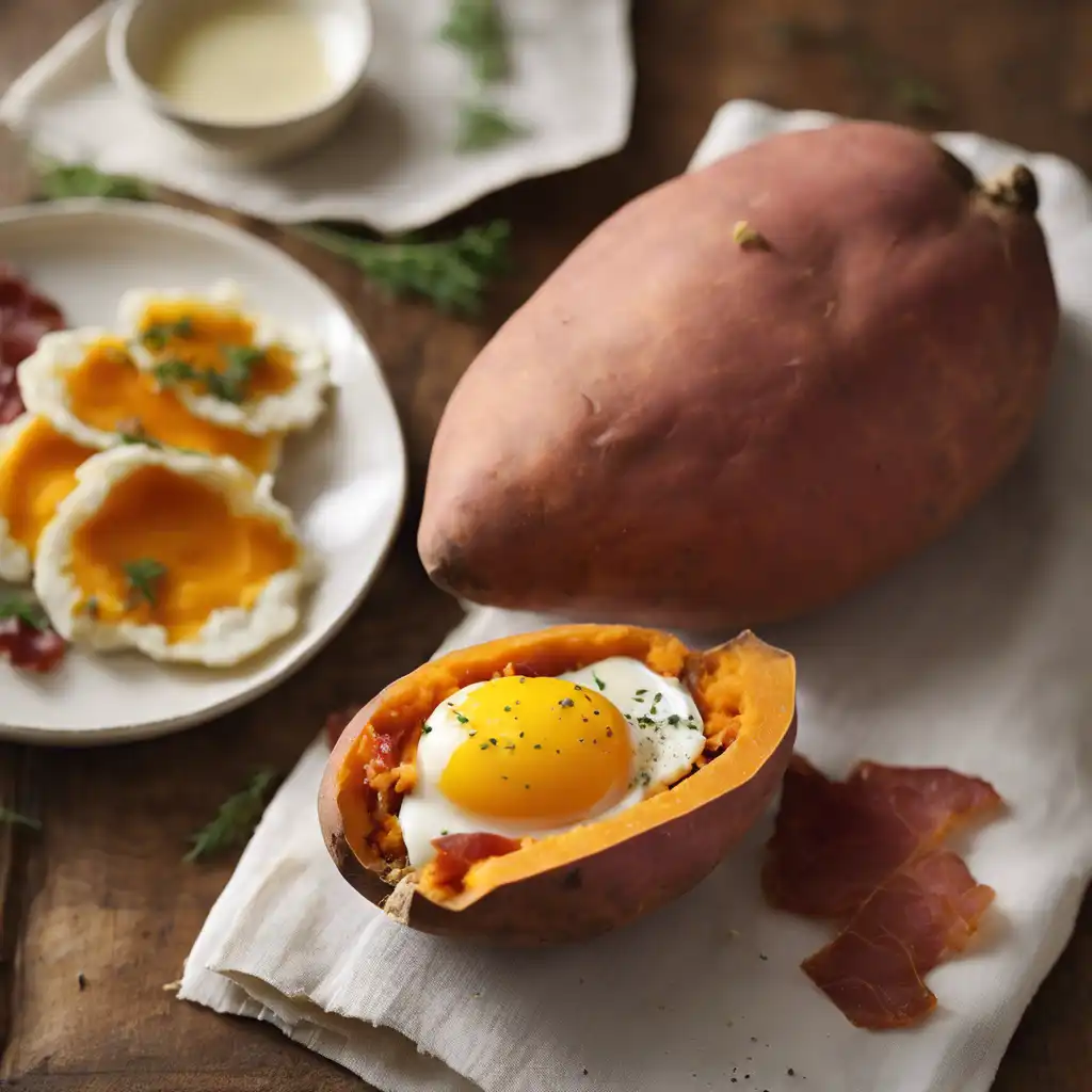 Sweet Potato Stuffed with Creamy Filling Recipe