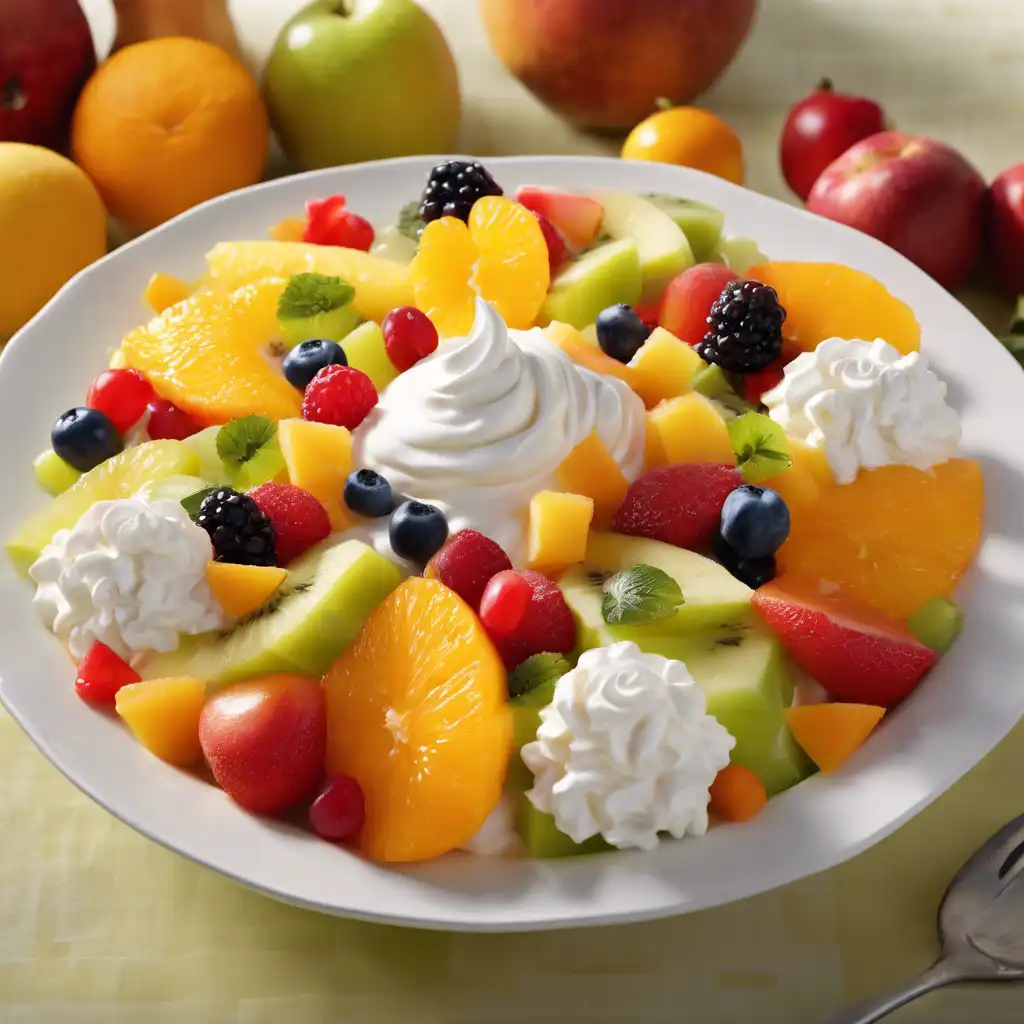 Fruit Salad with Whipped Cream