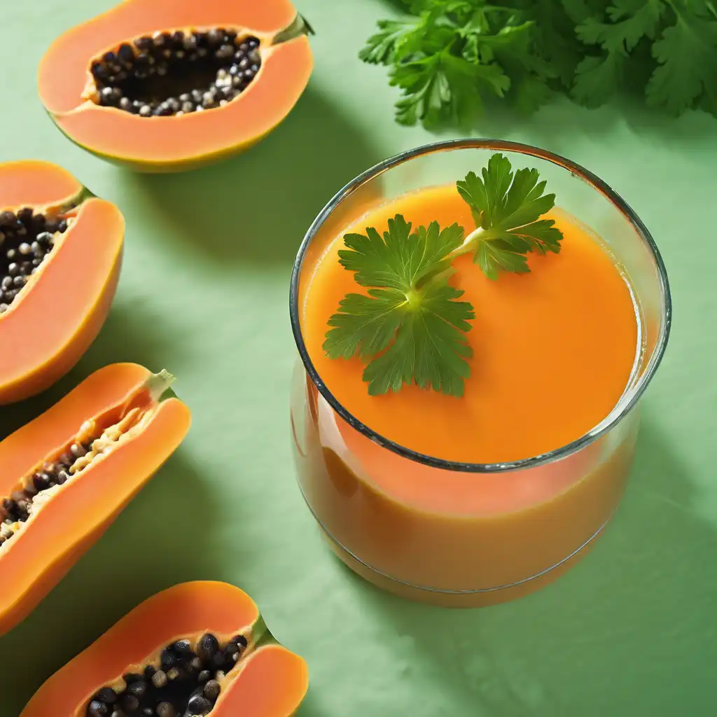 Papaya Juice with Parsley