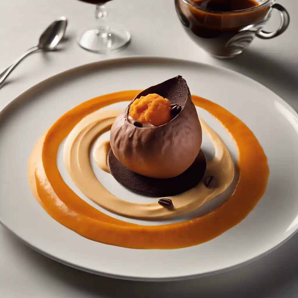 Sweet Potato Cream with Coffee Sorbet