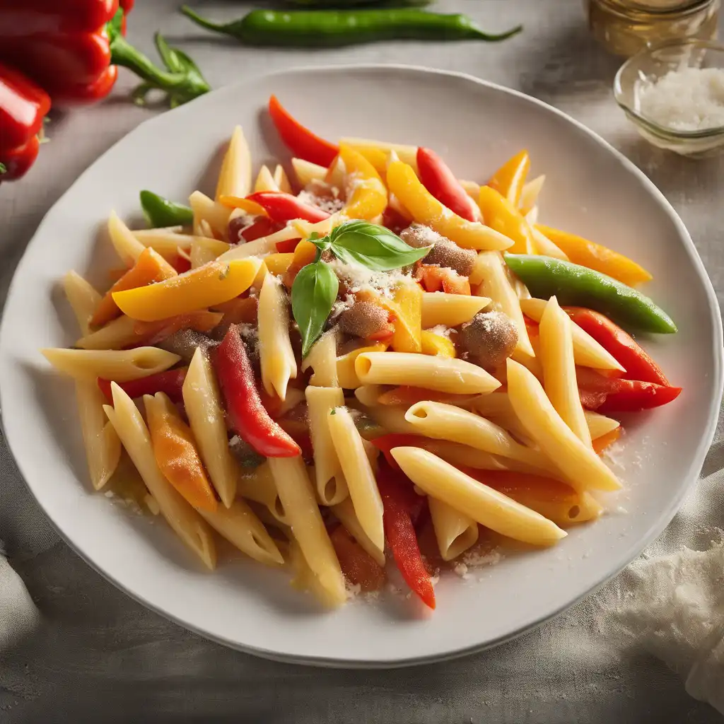 Penne with Bell Pepper and Manioc