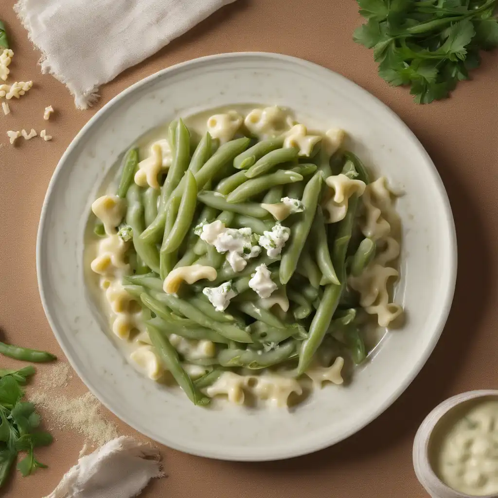 Green Bean and Cheese Sauce for Macaroni