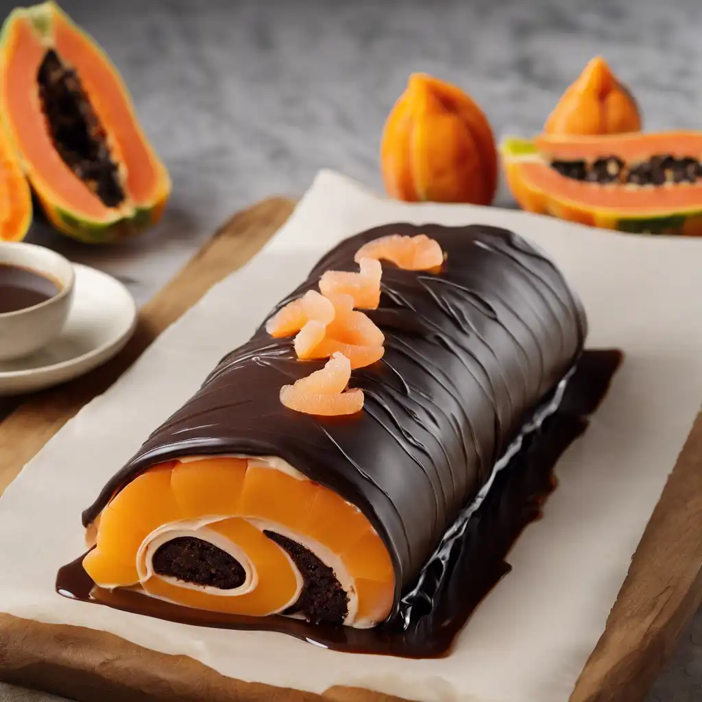 Roll Cake with Papaya