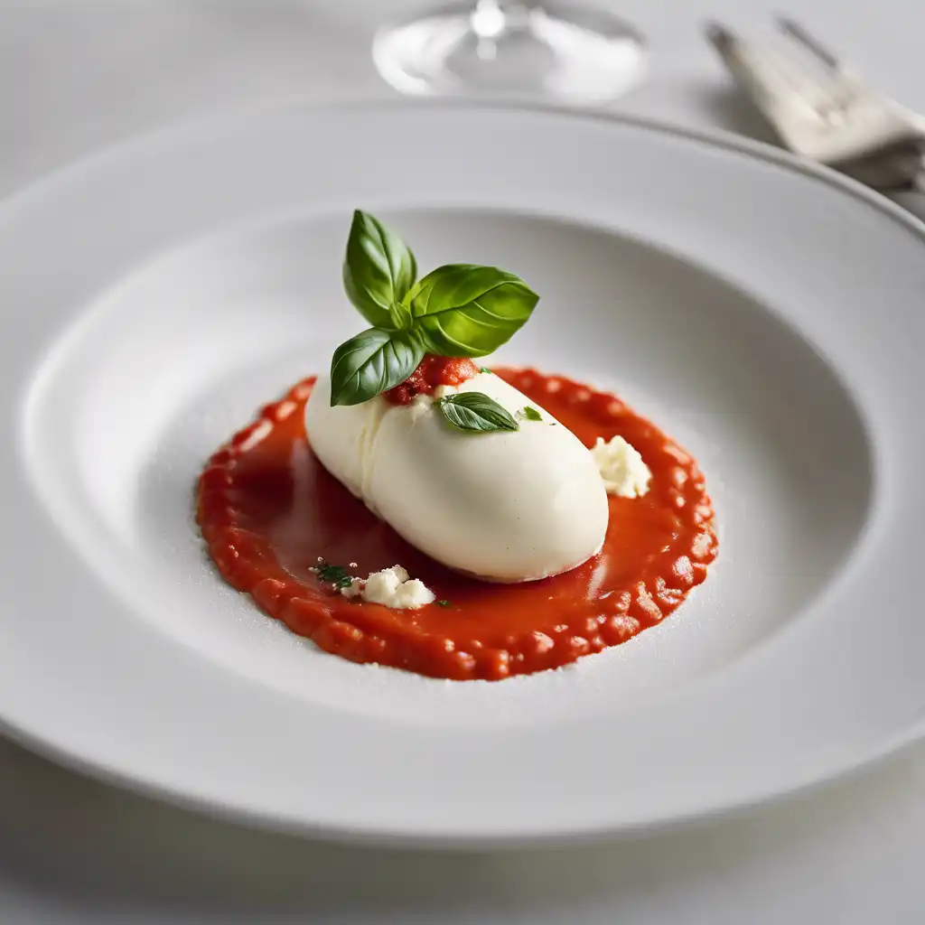 Ricotta Quenelle with Tomato and Basil