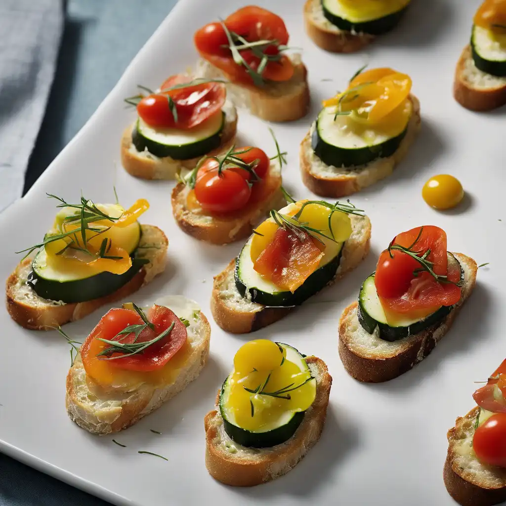 Tri-Color Crostini