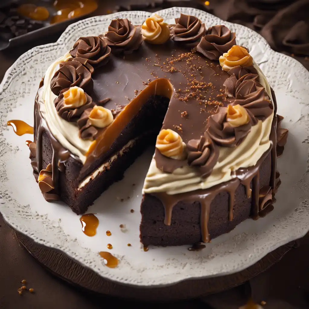 Chocolate Cake with Caramel Cream