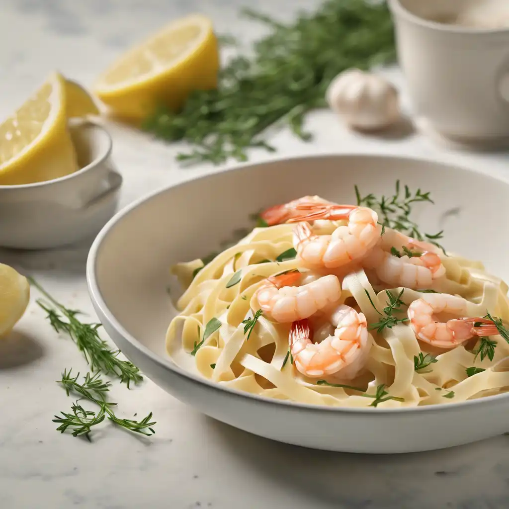 Creamy Shrimp Fettuccine with Fresh Herbs