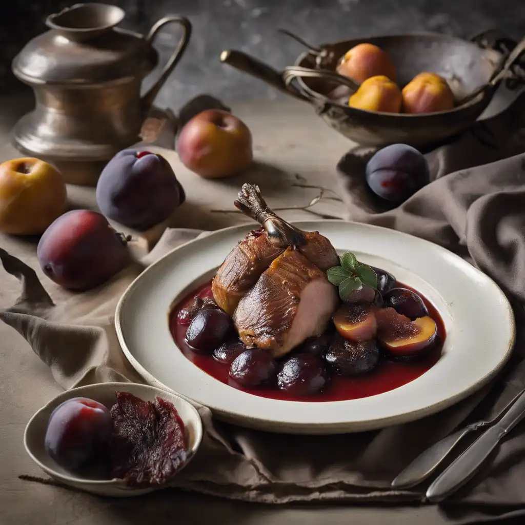 Pheasant with Quince and Plum